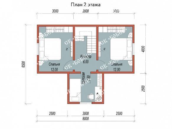 Дом из бруса 8х7.5. фото