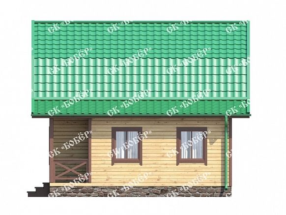 Деревянный дом из бруса 7х9. фото