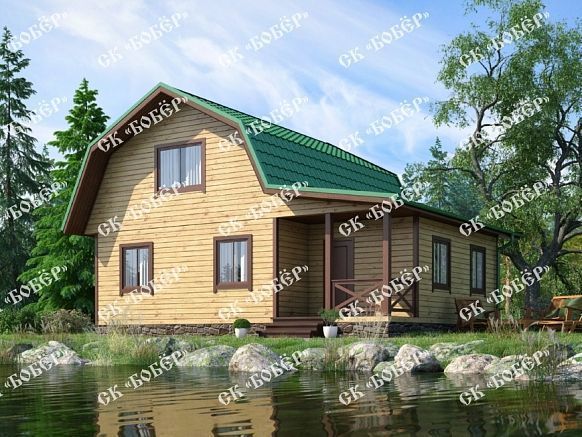 Деревянный дом из бруса 7х9