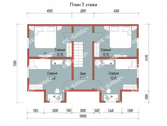 Сруб из бруса 9.5х10. фото