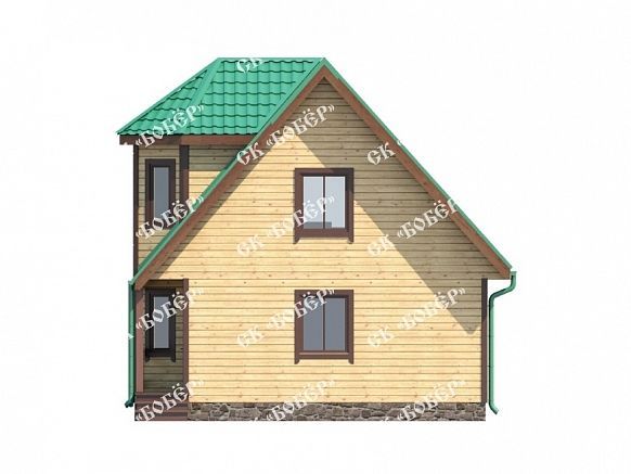 Эркерный дом из бруса 7х9. фото
