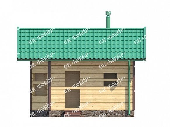 Сруб бани из бруса 4х5. фото