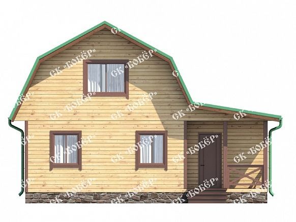 Деревянный дом из бруса 7х9. фото