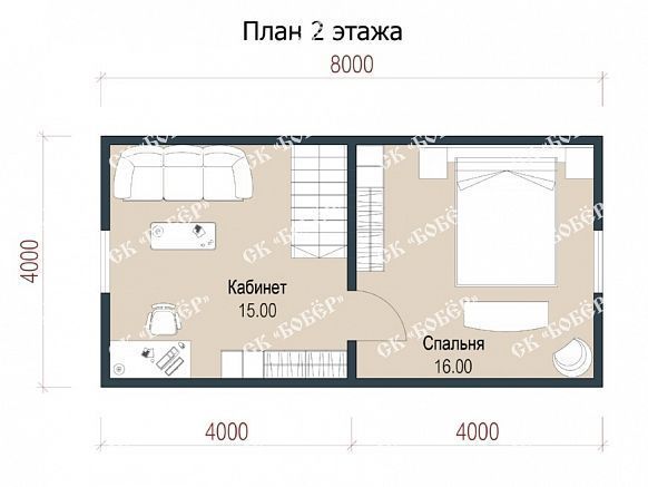 Дом из бруса 6х8. фото